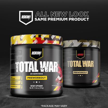 REDCON1 Total War Pre Workout - L Citrulline, Malic Acid, Green Tea Leaf Extract for Pump