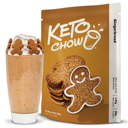 Keto Chow Chocolate Meal Replacement Shake Powder, 21 Meals