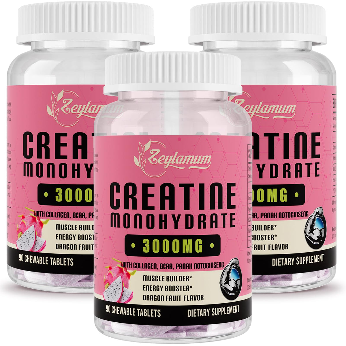 Creatine Monohydrate for Women, Creatine Supplement 3000mg, with Hydrolyzed 