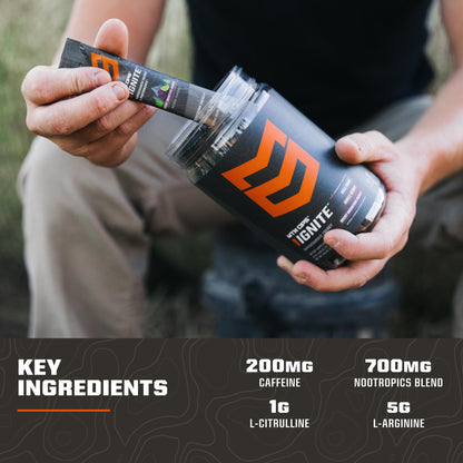 MTN OPS Ignite Energy Powder, Zero Sugar, Tiger's Blood