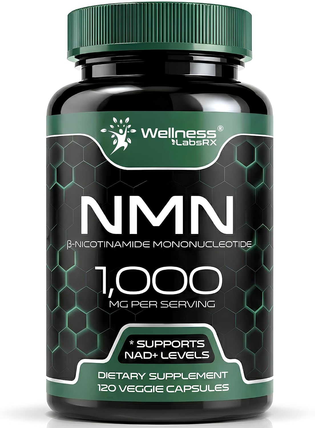 NMN Supplement 1000mg Pure Organic Nicotinamide Mononucleotide - NMN NAD Supplement for Anti-Aging, Longevity, Cellular, and Energy Supplements – Suitable for Women and Men Energy Support - 120 Count