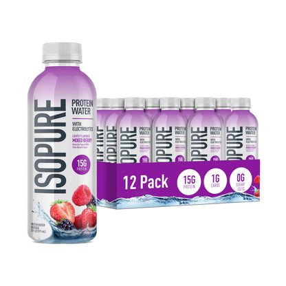 Isopure Clear Protein Stick Pack, Mixed Berry, 20 Count (Pack of 1)