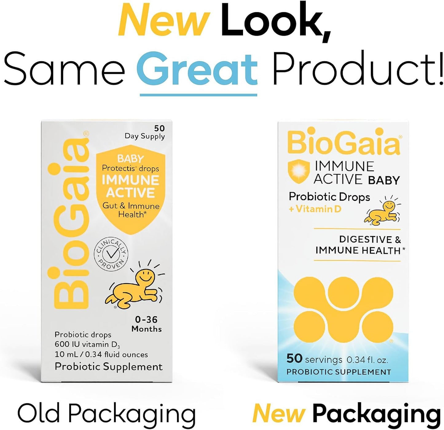 BioGaia Immune Active Baby Probiotic Drops + Vitamin D | Immune & Digestive | Pediatrician-Recommended | Supports Immune Health | Promotes Digestive Health & Regularity | Baby & Toddlers | 50 Day Supply