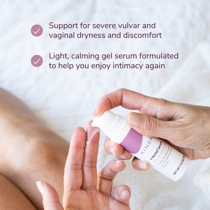 Kindra V Relief Serum & Core Supplement Bundle - Supports Intimate Dryness, Discomfort