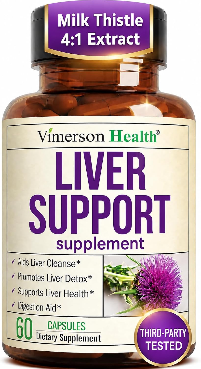 Liver Support – Liver Cleanse Detox & Repair Milk Thistle Supplement – 60ct