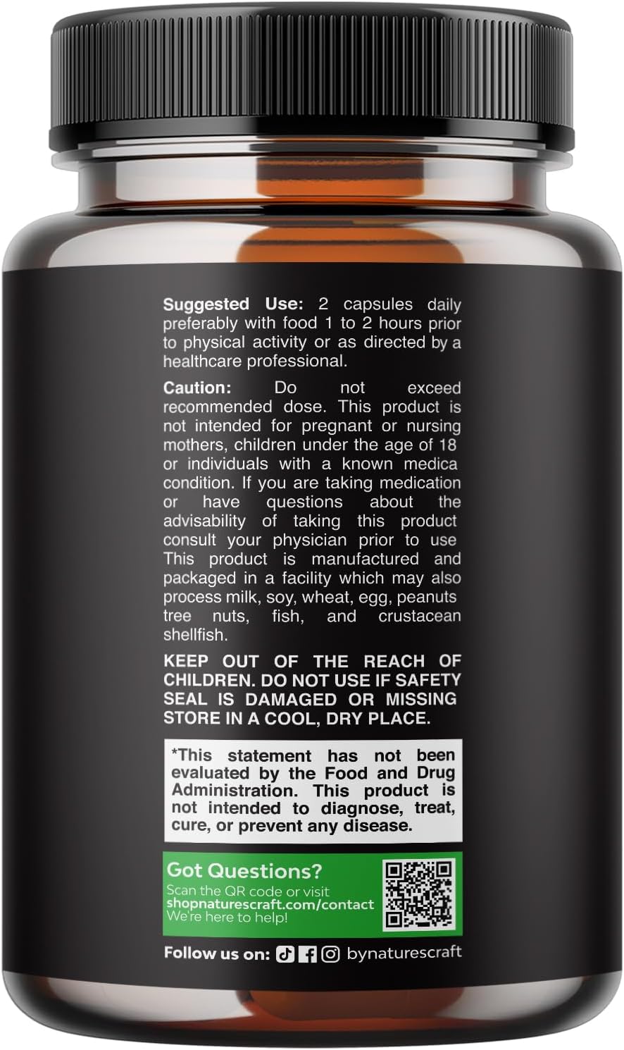 Horny Goat Weed for Male Enhancement - Testosterone Booster Supplement for Men - 1000mg per serving Complex with Tongkat Ali Saw Palmetto Extract & Panax Ginseng - Black Maca Root for Stamina & Energy
