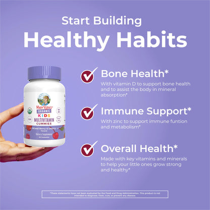 MARYRUTH'S Kids Vitamins | Multi | 1 Month Supply | Multivitamin Gummies for Ages 4+ | Multivitamin for Kids | Vegan | Only 2 Gummies a Day | 60 Count
