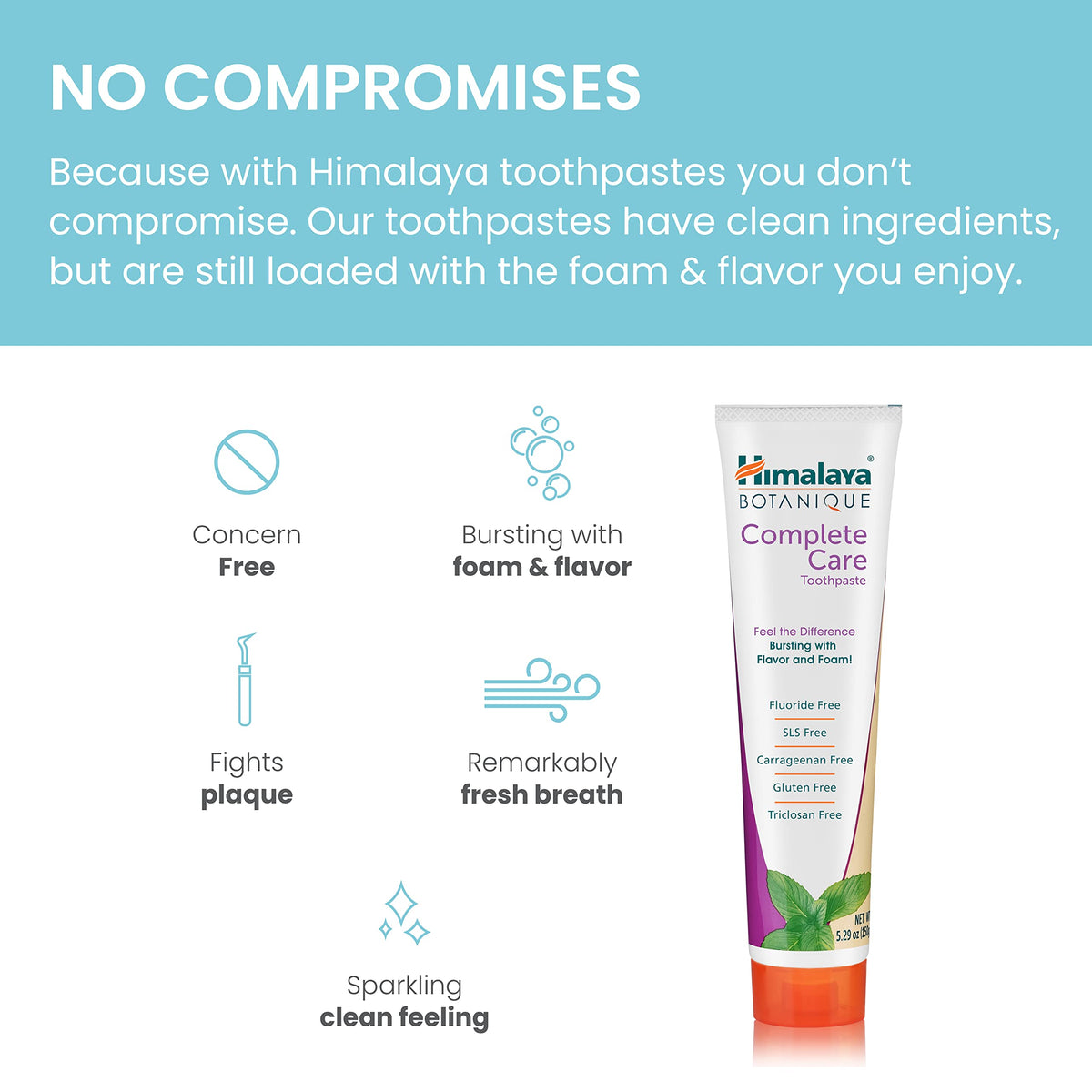 Himalaya Botanique Complete Care Toothpaste, Herbal Variety 4 Pack, 5.29 oz