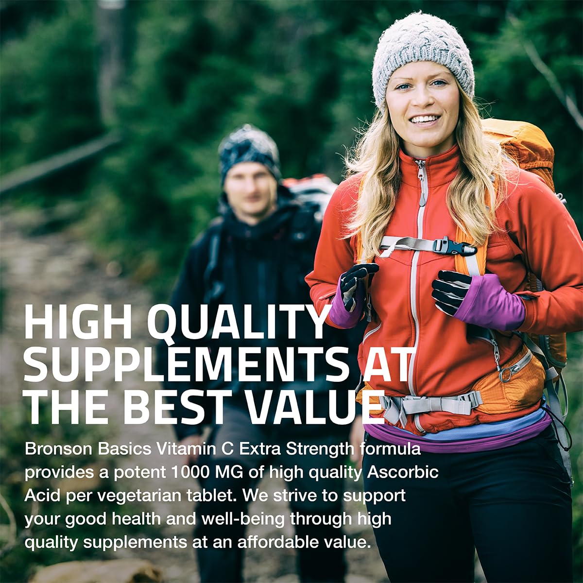 Bronson Vitamin C 1000mg Extra Strength, Supports a Healthy Immune System, High Potency, Non-GMO, 100 Vegetarian Tablets