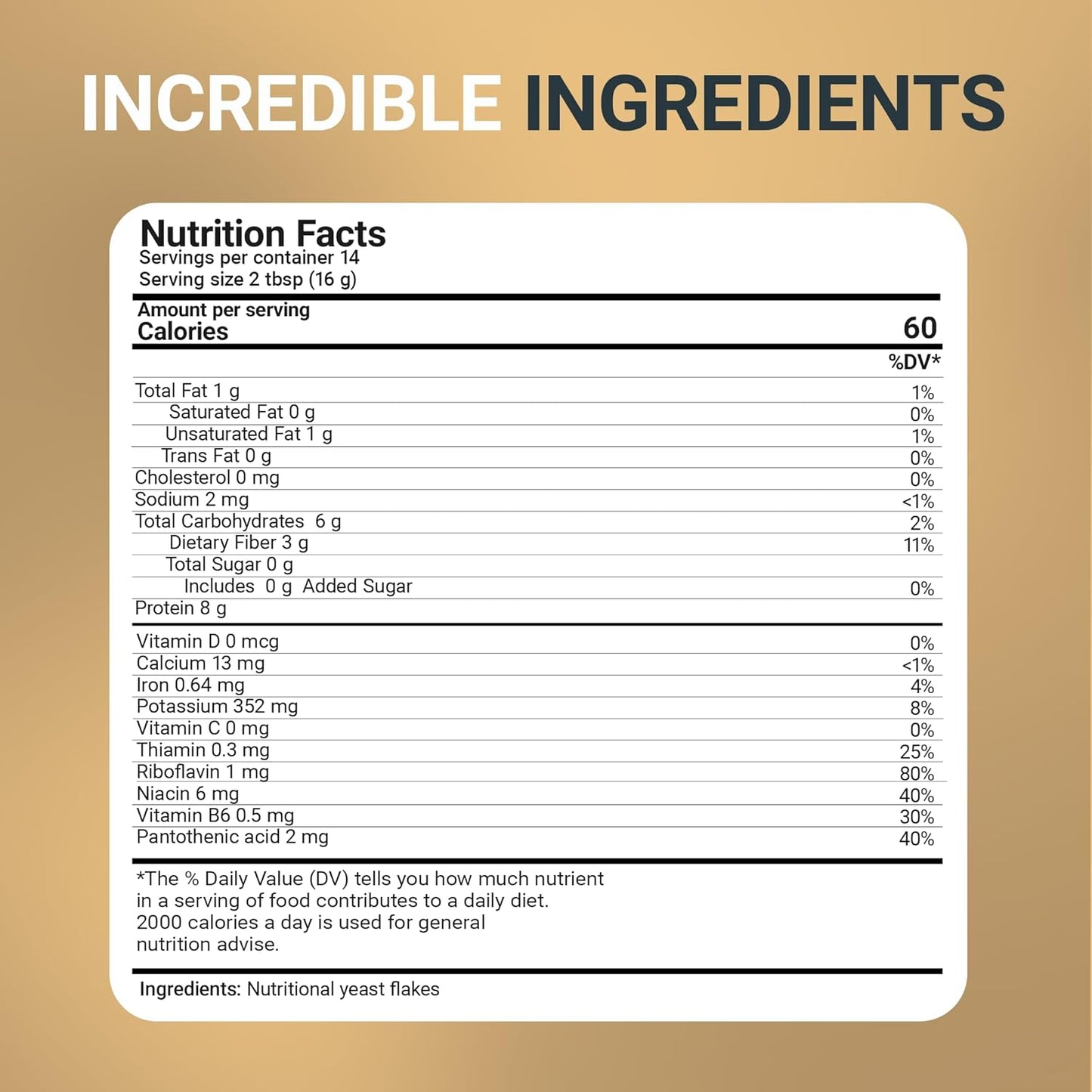 Dr. Berg Premium Nutritional Yeast Flakes - Delicious Non-Fortified Nutritional Yeast with Naturally Occurring B Vitamins - 8oz