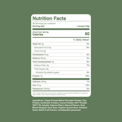 Dr. Murray's Super Foods 3 Seed Protein Powder - Pumpkin Flax Sunflower | Vegan Plant Protein | No Artificial Additives | GMP Certified | Unflavored, 1 lb.