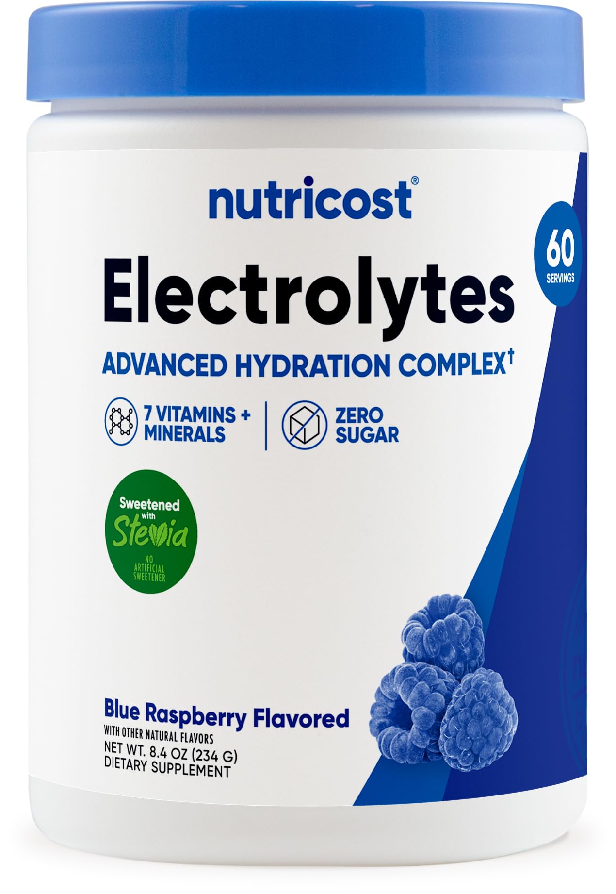 Nutricost Electrolyte Complex Powder (120 Servings, Fruit Punch) | Hydration Supplement Drink Mix with Vitamins and Minerals