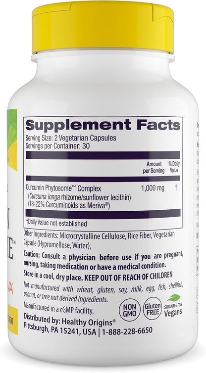 Healthy Origins Curcumin Phytosome Meriva-SF 500 mg, 60 Caps