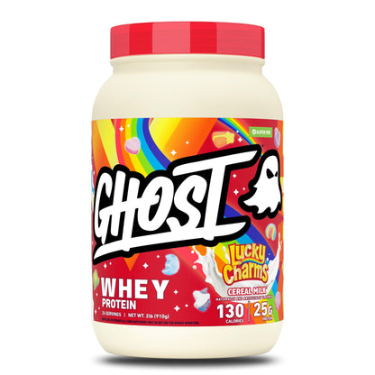 GHOST Whey Protein Powder, Cinnabon - 2LB, 25G of Protein - Cinnamon Roll Flavored Isolate, Concentrate & Hydrolyzed Whey Protein Blend - Post Workout Shakes - Soy & Gluten Free