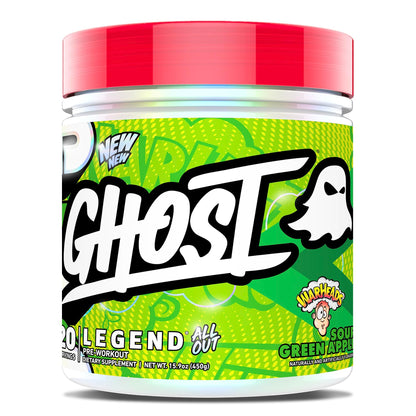 GHOST Legend All Out Pre-Workout Powder, Strawbango - 20 Servings - Preworkout Drink Mix Supplement for Men & Women - Energy & Pumps - Caffeine, Beta Alanine, Betaine, NO3-T- Sugar Free