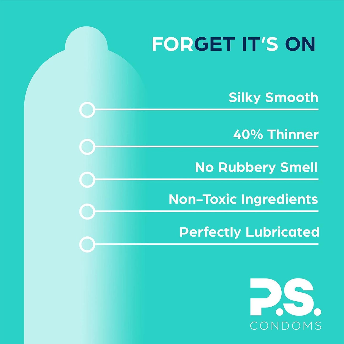 PS Ultra Thin Condoms & Personal Lubricant Bundle - 12 Pack Lubricated, Odorless Latex Condoms - 100mL Bottle Organic Aloe & Plant Based Lube - All Natural, pH Balanced, & 100% Vegan