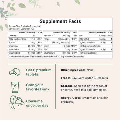 Micro Ingredients Organic Chlorella Spirulina 3000mg Tablets & Vitamin D3 5000iu + K2 100mcg Bundle 2 Pack | Cracked Cell Wall, Rich in Vegan Protein & Chlorophyll | Essential Sunshine Vitamins