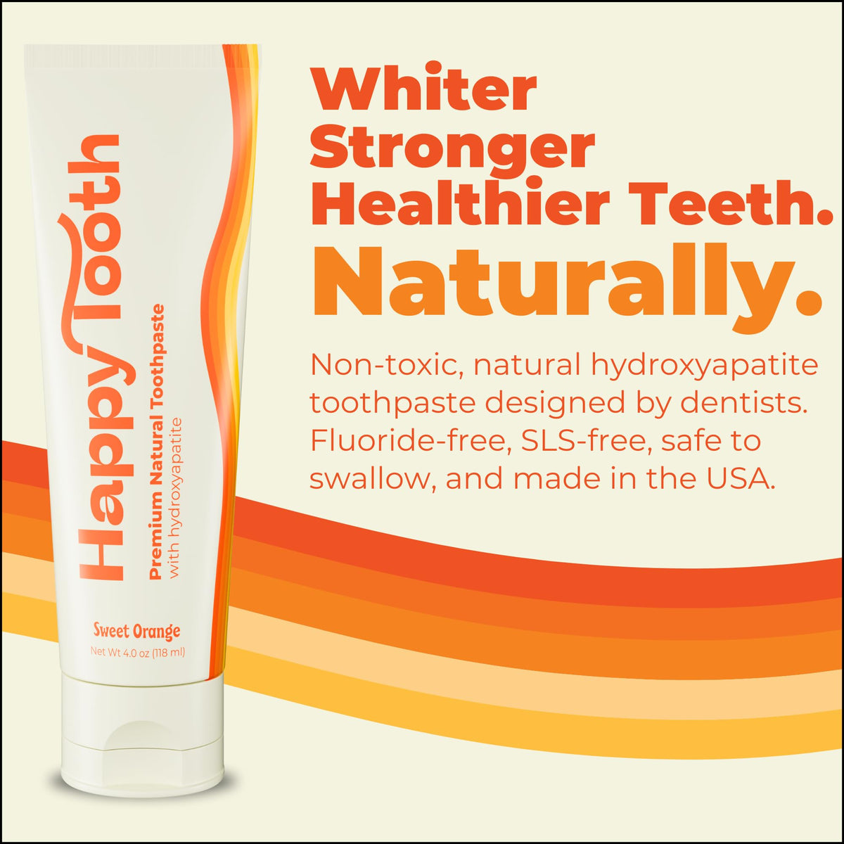 Hydroxyapatite Toothpaste, Whitening, Fluoride Free, Fresh Mint, 4oz