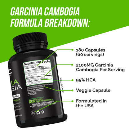 ORPHIC NUTRITION Garcinia Cambogia Extract 2 Months Supply - to Support Weight Loss Efforts