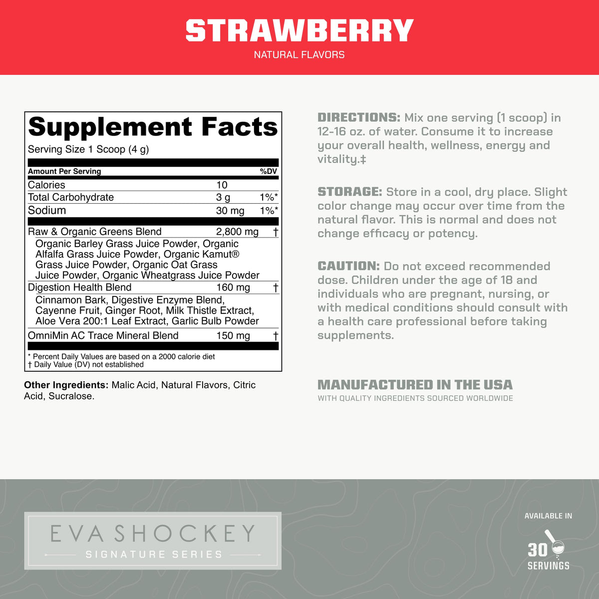 MTN OPS Daily Greens Superfood Powder Stick Packs, Raspberry