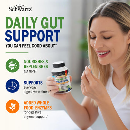 Advanced Prebiotics & Probiotics for Women & Men, 30 Capsules