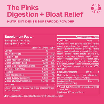 Proper The Pinks Digestive Bloat Relief - Gut Health Probiotic Drink Mix