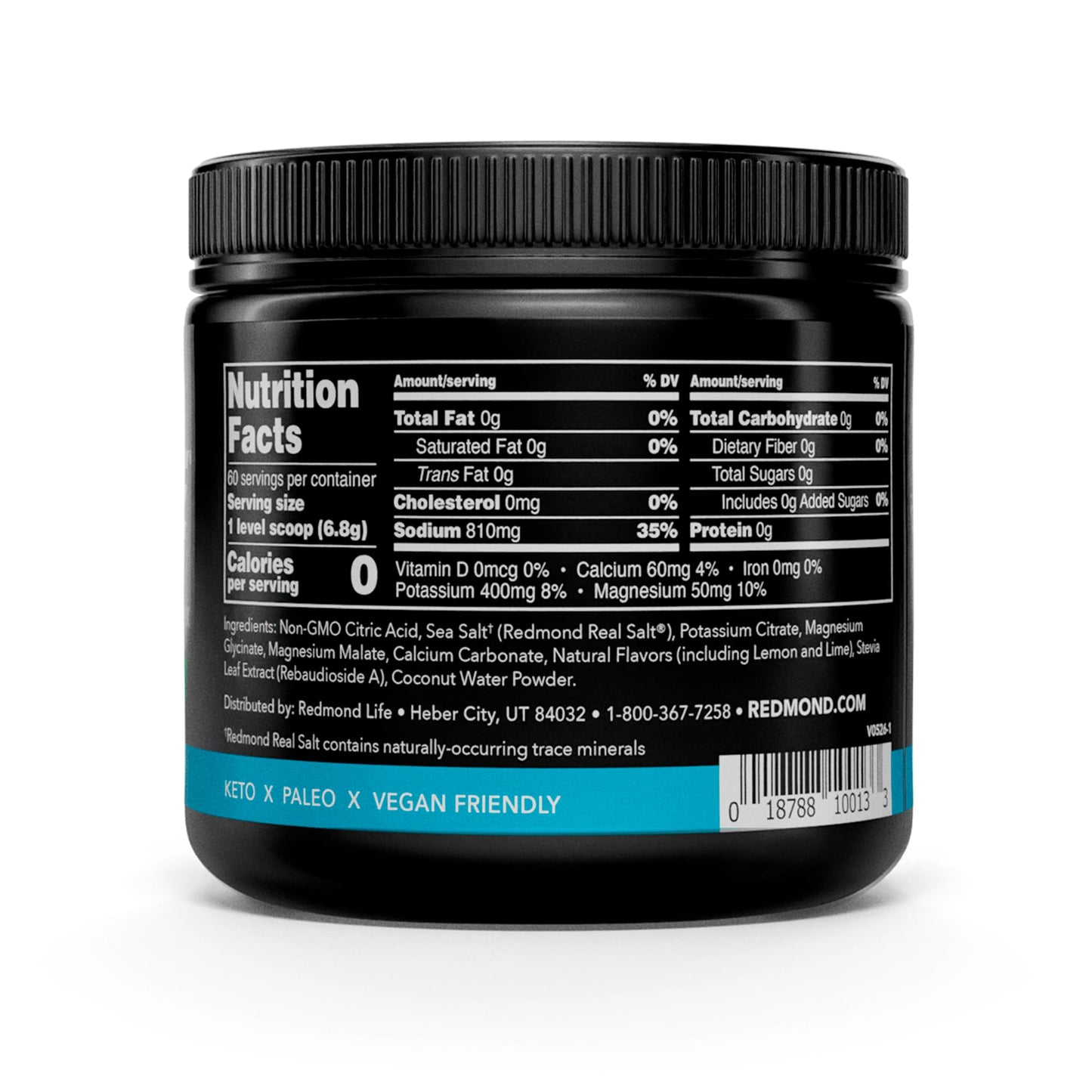 REDMOND Re-Lyte Sugar Free Electrolyte Powder Mix (Strawberry Lemonade) | Zero Sugar Electrolytes, Hydration Powder
