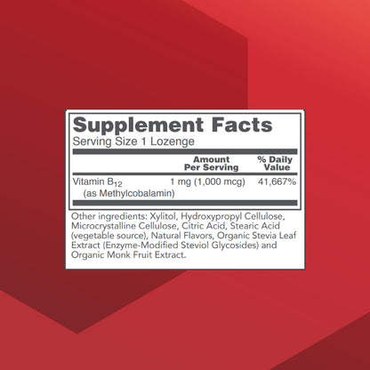 PROTOCOL FOR LIFE BALANCE Methyl B12 5,000 mcg, Brain Health*, 60 Lozenges | Vitamin B12 for Homocysteine Metabolism*, Support Brain Health and Health Nervous System*, Kosher, Halal, and Vegan