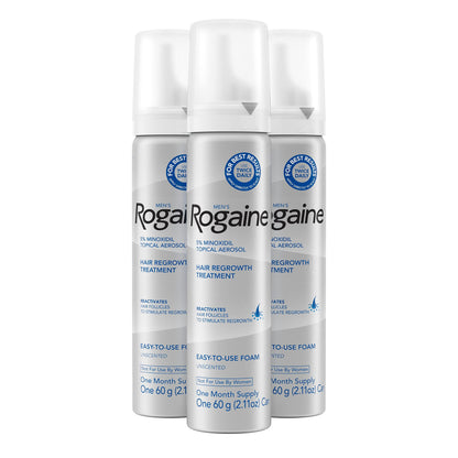 Rogaine Women's and Men's 5% Minoxidil Foam Hair Regrowth Treatments