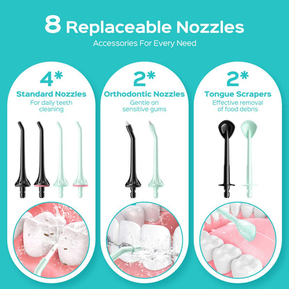 COSLUS C30 Water Dental Flosser, Upgraded DIY Mode, Black, 1Pcs