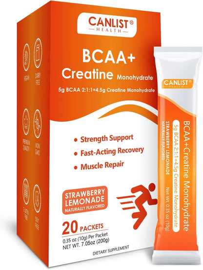 CANLIST Micronized Creatine Monohydrate Powder for Men & Women, Non-GMO, Vegan, 20 Servings