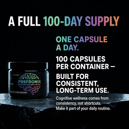 Prefronix Nootropic Brain Supplement, Ginkgo Biloba, Memory & Cognitive | 100-Day Supply; Caffeine-Free Daily Focus; 14 Botanicals for Men, Women and Seniors; GMP-Certified Quality