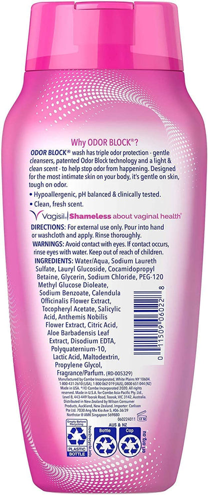 Vagisil Odor Block Daily Intimate Vaginal Wash 12 oz (Pack of 2)