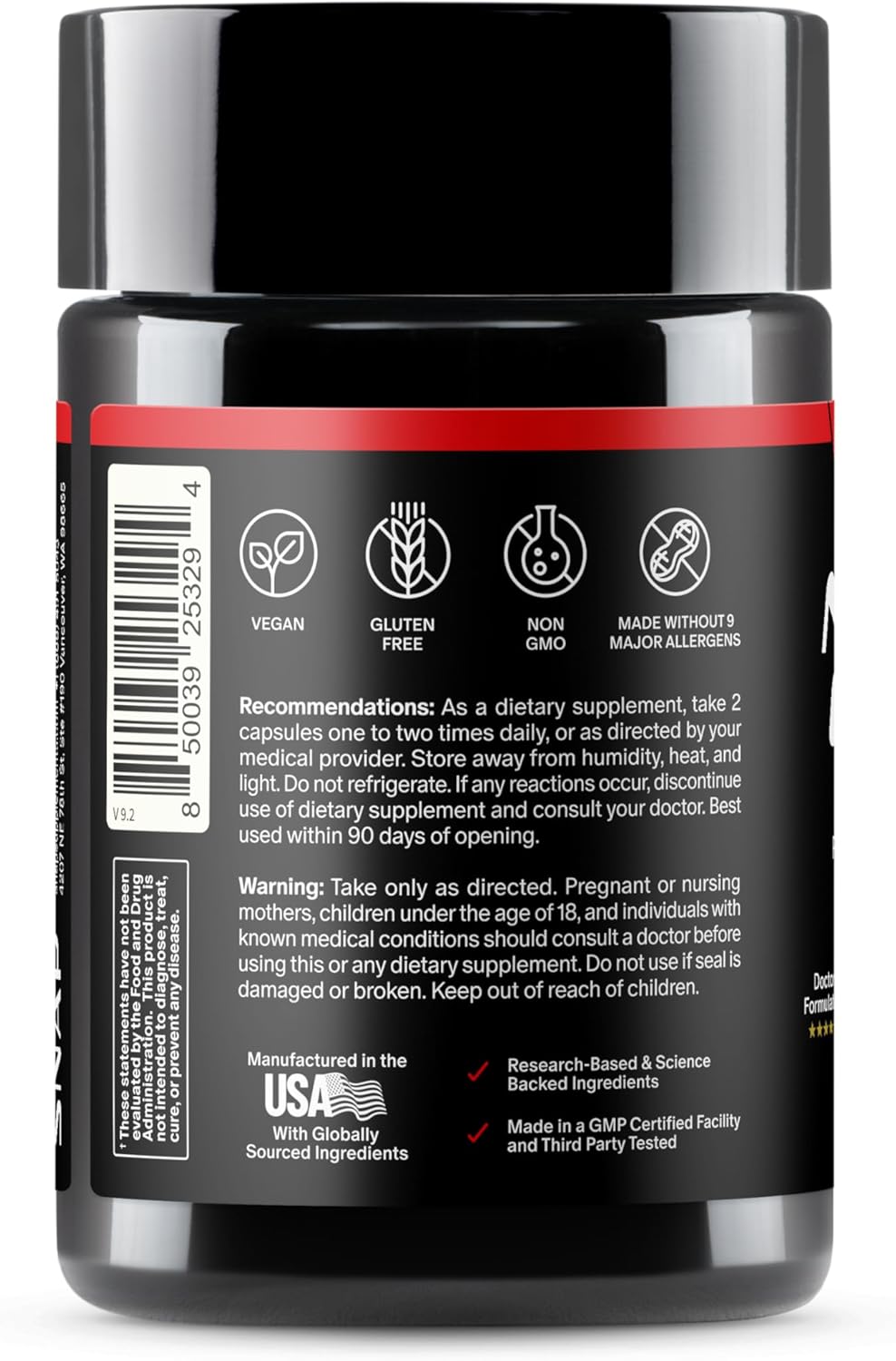 Snap Supplements Nitric Oxide Booster for Men & Women, 60 Vegan Capsules | Nitric Oxide Supplement, L-Citrulline + 3 Forms of L-Arginine for Stamina, Endurance & Circulation, Caffeine-Free Pre-Workout
