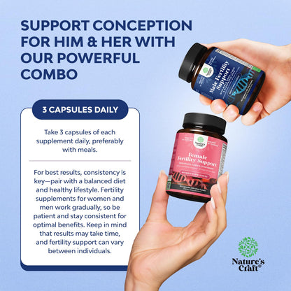 Pre Conception Male Fertility Supplement - Semen Volume Booster with CoQ10, Maca Root, Methyl Folate & D-Aspartic Acid - Mens Fertility Supplement for Sperm Motility - Conception for Him - 90 Count