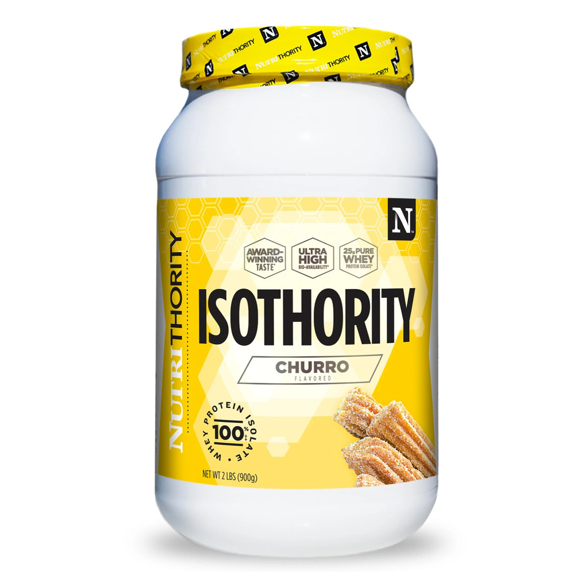 Nutrithority Isothority Whey Protein Isolate, Churro, 2 lb - Ultra Absorbable Branched 
