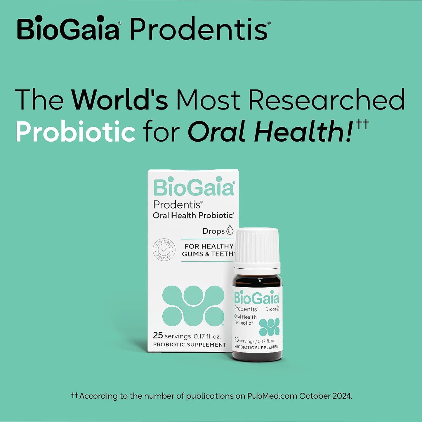 BioGaia Prodentis Oral Probiotic Drops for Teeth & Gums and Bad Breath | Dental Hygienist-Recommended | Promotes Healthy Gums & Improves Oral Health | Fights Bad Breath | Dental Probiotic 5mL