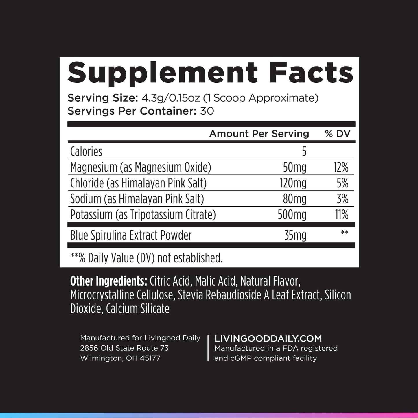Livingood Daily Electrolytes Powder Strawberry Lemonade, 30 Servings - 4in1 Hydration Powder with Vitamin C, Taurine, D Ribose & FOS, Sugar Free Electrolyte Drink Mix, Keto, Gluten Free - Made in USA