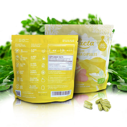 Go-Lacta 100% Organic Premium Moringa Capsules for Breastfeeding - Build Breast Milk