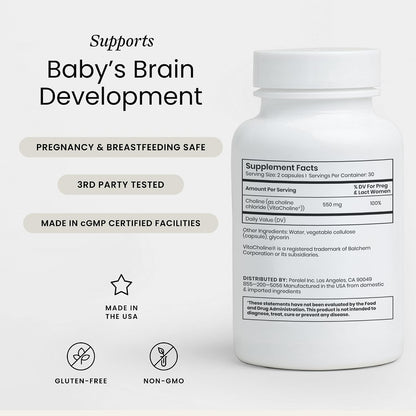 Perelel Birth Prep Bundle, 3rd Trimester Prenatal Vitamin Pack, Sleep Support, & Choline Boost