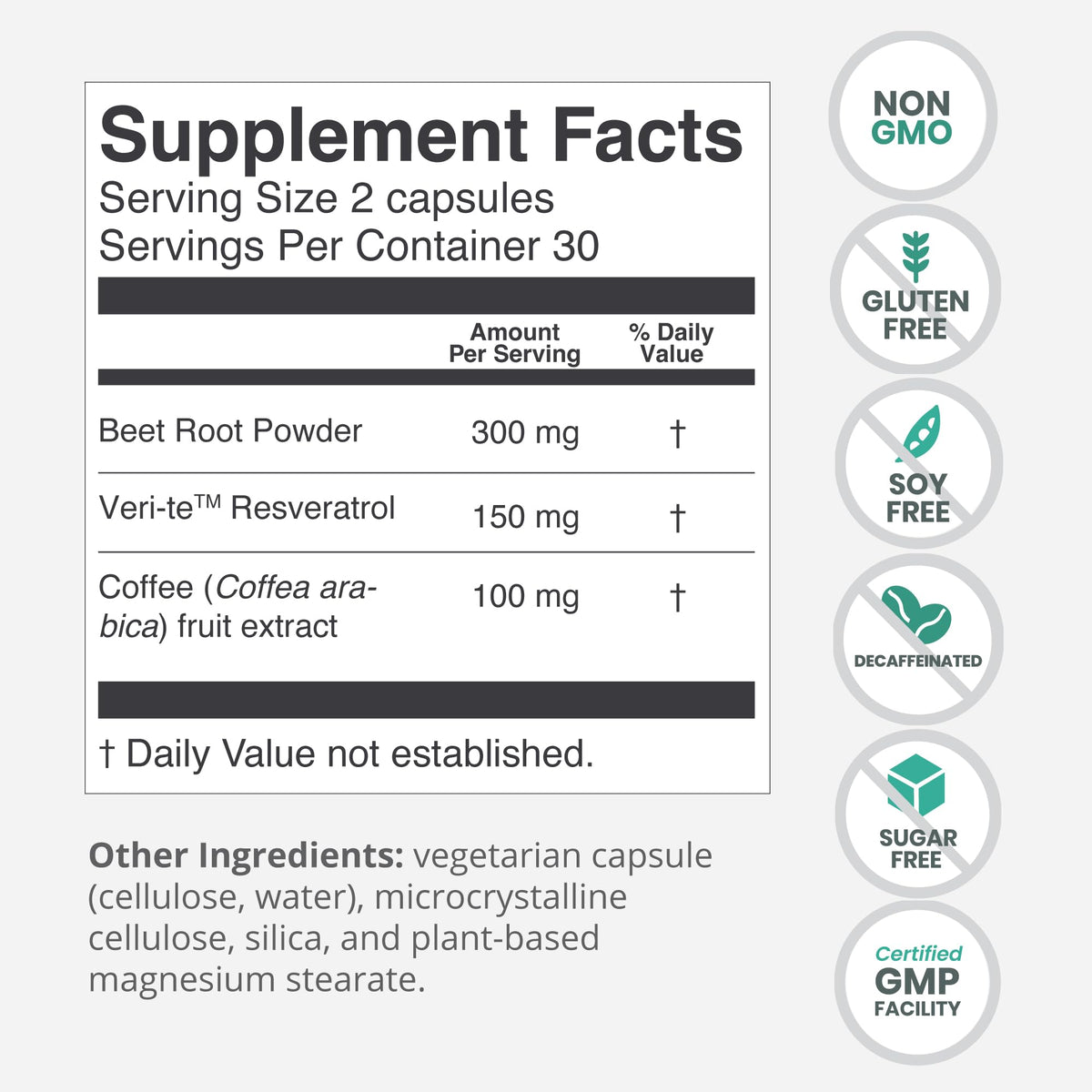 humanN SuperBeets Memory & Focus Brain Supplement Capsules – Mental Alertness