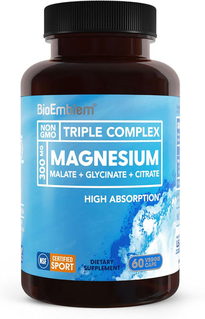 BioEmblem Vitamin D3 K2 Capsules (5000IU and 200mcg) and Magnesium Complex 60 Capsules