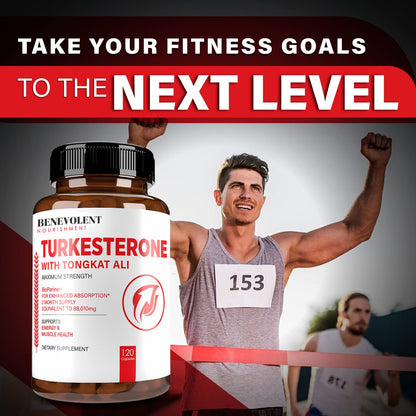 Turkesterone 8,000mg [Highest Purity] + BioPerine® for High Absorption Supplement