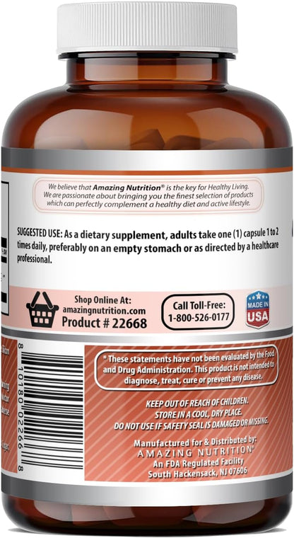 Amazing Formulas L-Lysine 500 Mg Amino Acid Supplement | Capsules | Non-GMO | Gluten-Free | Made in USA (1 Pack | 250 Count)
