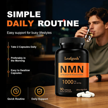 NMN Supplement 1000mg, NAD+ Precursor with TMG 300mg & Grape Seed Extract 100mg | Nicotinamide Mononucleotide for Cellular Energy, Daily Vitality & Healthy Aging Support