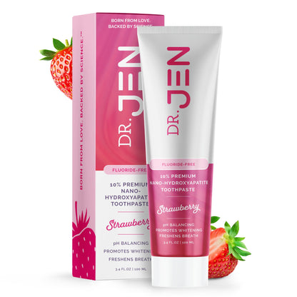 Dr. Jen Fluoride Free Toothpaste with 10% Premium Nano Hydroxyapatite