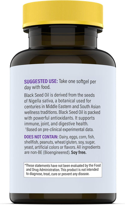 InnovixLabs Black Seed Oil Softgels, 500mg | Antioxidant Support for Immune & Joint Health | Cold Pressed Nigella Sativa Black Cumin Seed Oil | Enteric Coated for Reduced Burps | 30 Softgels