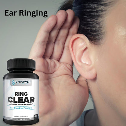 Ring Clear All-Natural Ear Buzz Relief Formula for Lasting Relief from Incessant Ear Buzzing - 30-Day Supply