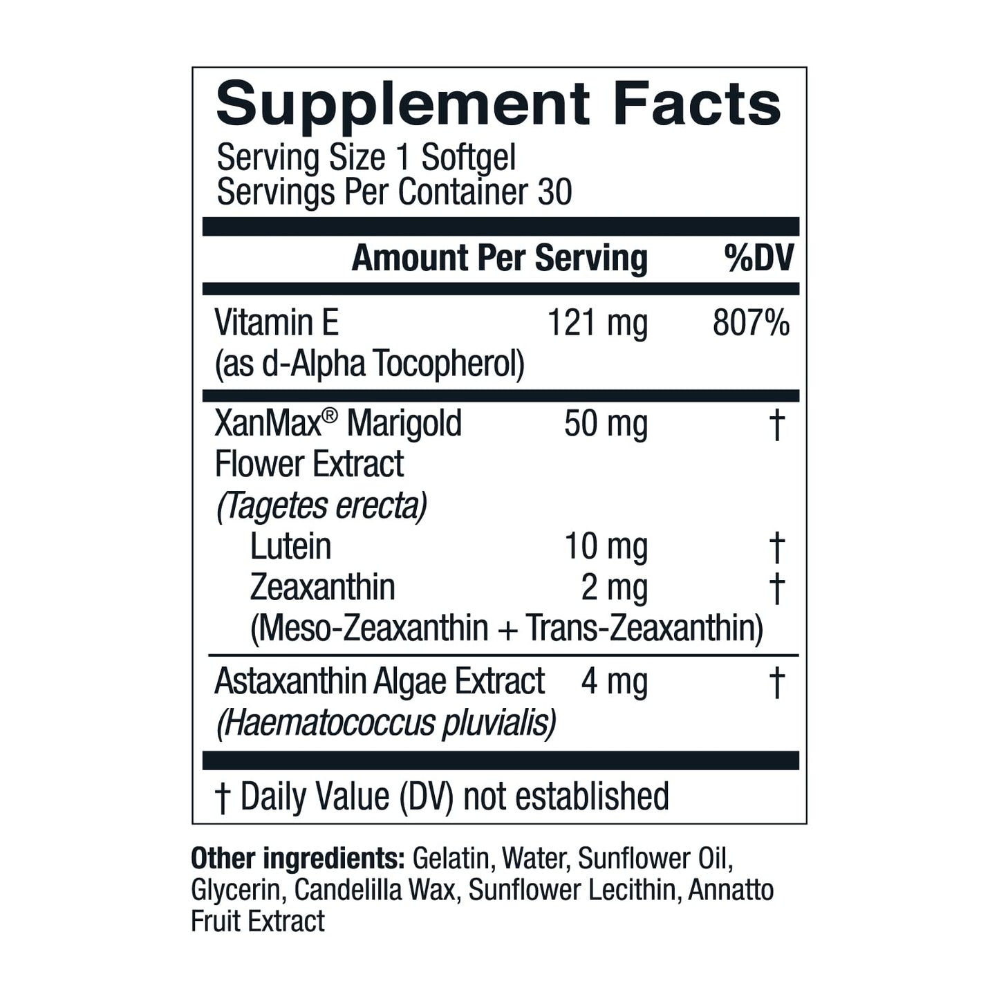 Live Conscious Eye Vitamins Select AREDS 2 Ingredients with Vitamin E, Lutein, and Astaxanthin - OptiWell Eye Health Supplement and Blue Light Support - 30 Softgels