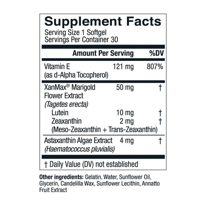 Live Conscious Eye Vitamins Select AREDS 2 Ingredients with Vitamin E, Lutein, and Astaxanthin - OptiWell Eye Health Supplement and Blue Light Support - 30 Softgels